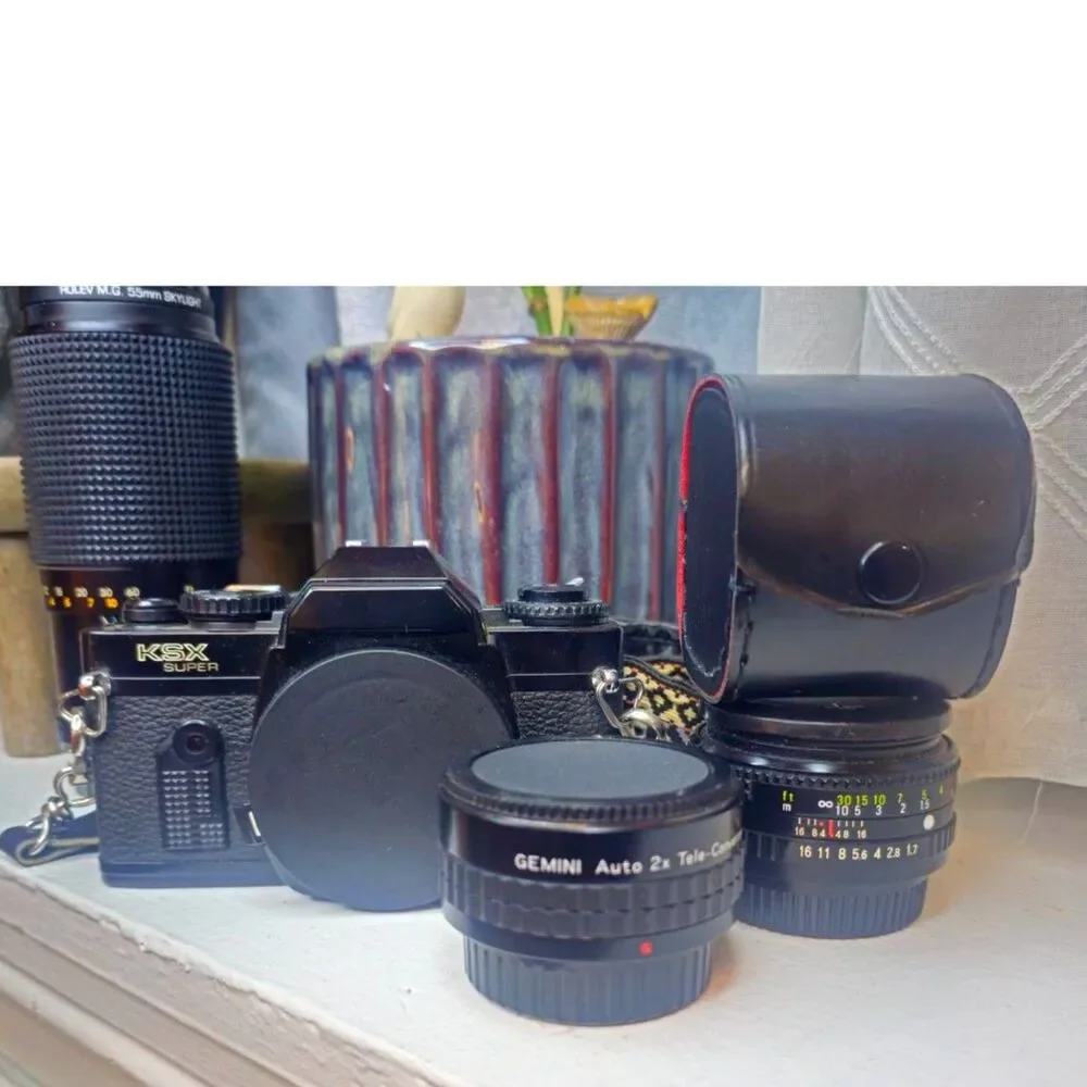 Sears KSX Super 35mm SLR | Complete Vintage Camera Set w/ Lenses & Ephemera